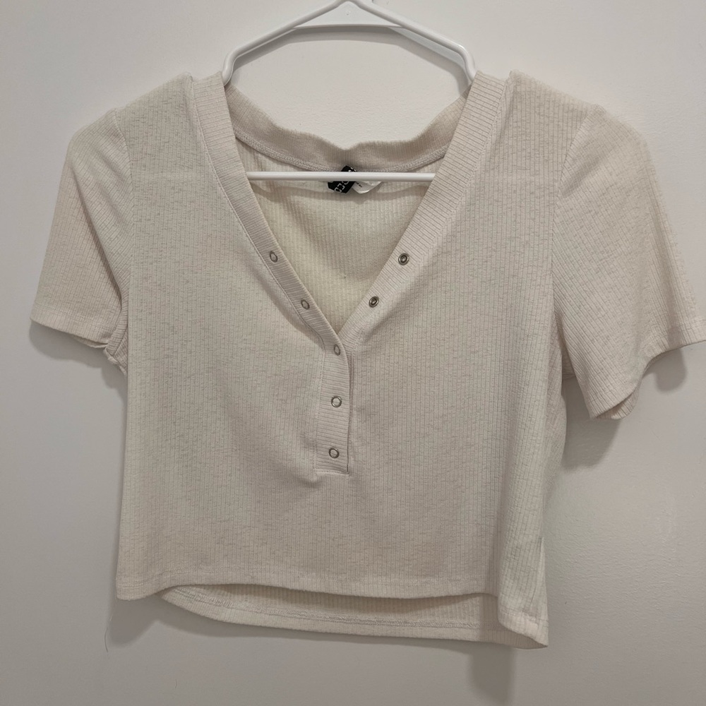 White crop top